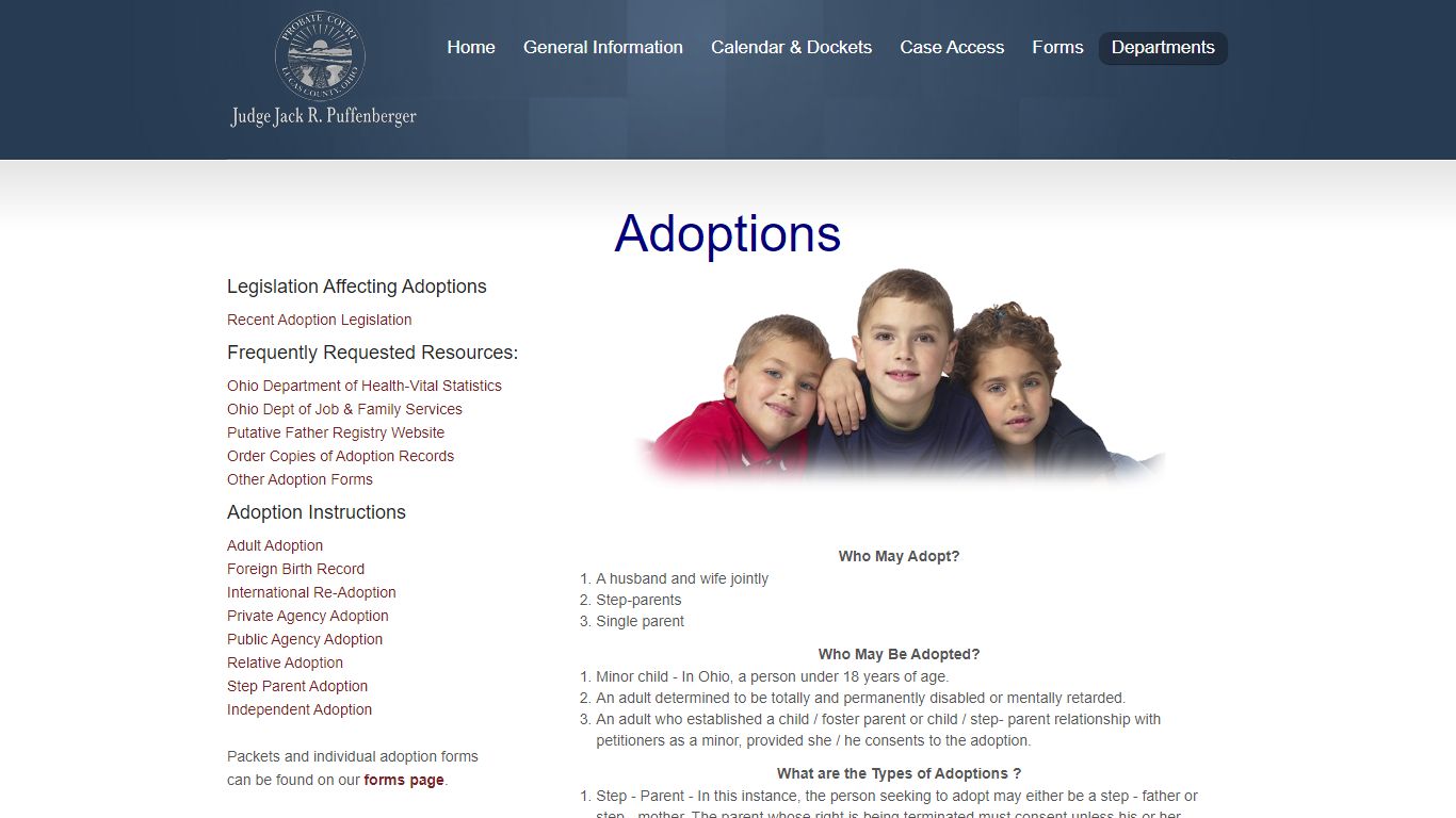 Adoptions - Lucas County Probate Court